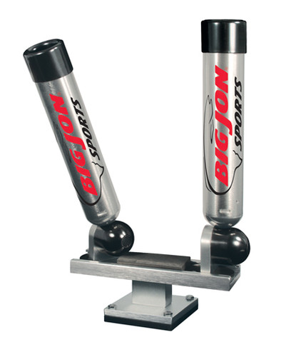 Big Jon's "Multi-Axis Rod Holder" is one of the newest rod holder designs on the market. It is so easy to use, that you can adjust it to any of nine positions, with just one hand! It's now even more adjustable, allowing you to rotate the base 360 degrees.