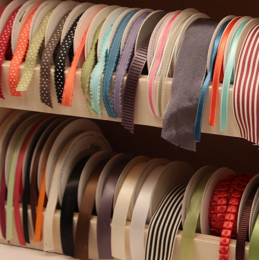 Ribbon Shelf Paper Craft Storage Stamp n Storage