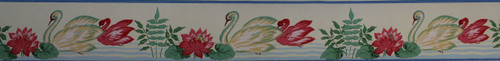 Eagle Vintage Wallpaper Border Swans