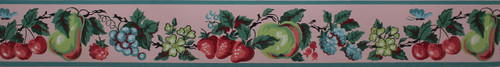 Imperial Vintage Wallpaper Border Fruit Pink
