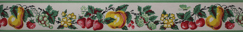 Imperial Vintage Wallpaper Border Fruit White