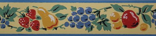 Imperial Vintage Wallpaper Border Fruit Yellow Small