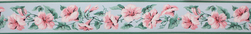 Imperial Vintage Wallpaper Border Morning Glory Pink