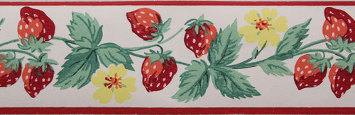 Trimz Vintage Wallpaper Border Berry Festival