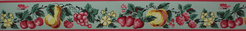 Imperial Vintage Wallpaper Border Fruit Green