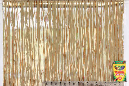 1970s Retro Vintage Wallpaper Beige Flock on Gold Brown Mylar