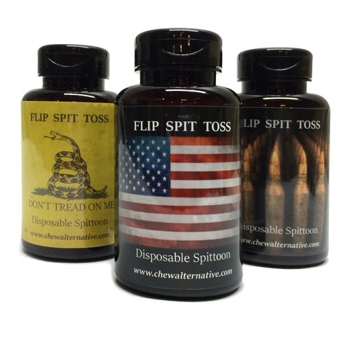 Mud Bud Disposable Spittoon 3-Pack - Don't Tread-Bullets-Flag