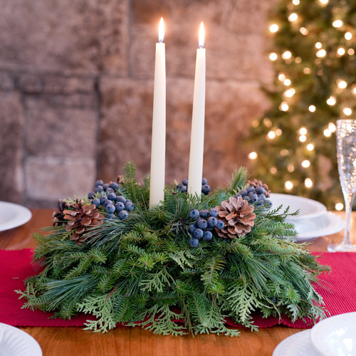 Fresh Christmas Wreaths For Front Door, Holiday Table Centerpieces ...