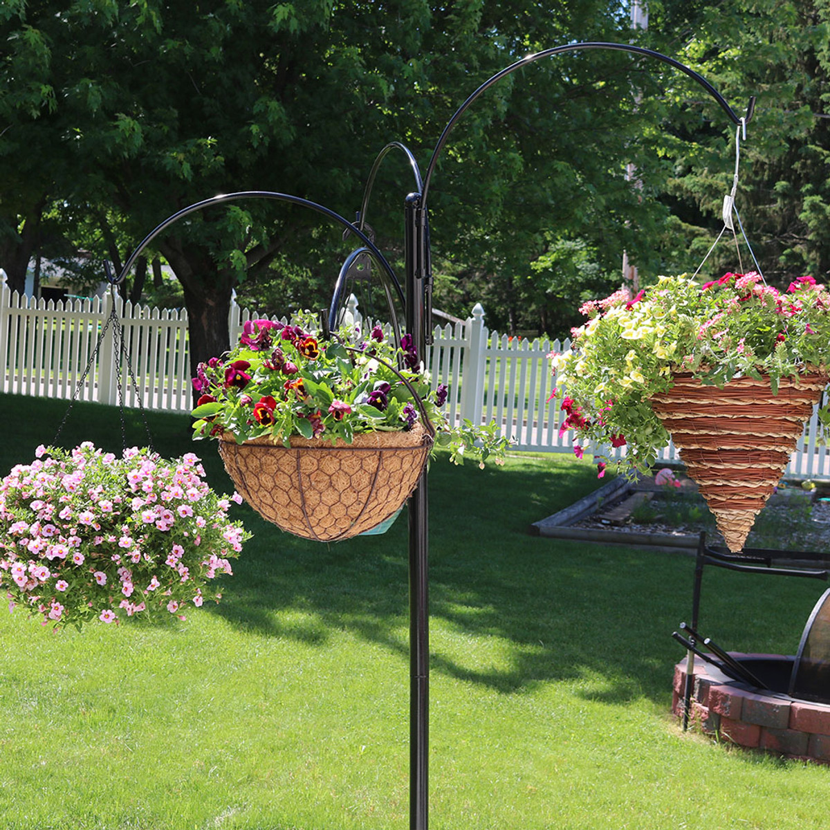 Sunnydaze Four-Arm Hanging Basket Stand, 84" H Sunnydaze Four-Arm Hanging Basket Stand, 84" H on Hanging Plants Stand
id=53802