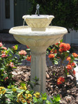 Smart Solar Kensington Gardens 2-Tier Solar-on-Demand Birdbath Fountain