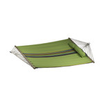 Sunnydaze Cotton Fabric Spreader Bar Hammock and Detachable Pillow, Wildflower, 300 Pound Capacity