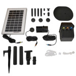 Solar Pump and Solar Panel Kit with Battery Pack and LED Light