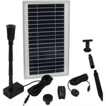 Sunnydaze Solar Pump and Solar Panel Kit with Battery Pack, Remote Control and LED Light, 105 GPH, 55-Inch Lift