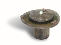 Whimsical Birds of a Feather Cast Stone Fountain by Henri Studio