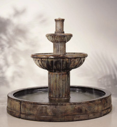 Cast Stone Fluted in Valencia Fountain by Henri Studio