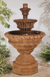 Valencia Three-Tier Cast Stone Fountain by Henri Studio