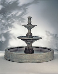 Small Contemporary Cast Stone Tiered in Valencia Fountain by Henri Studio