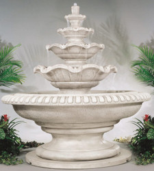 Palazzo Quattro Tier Cast Stone Fountain by Henri Studio