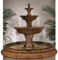 Henri Studio Cast Stone Grande Barrington Fountain In Toscana Pool