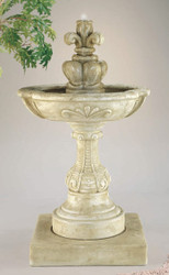 Charming Cast Stone French Fleur de Lys Fountain by Henri Studio