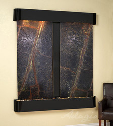 Blackened Copper with Green Marble