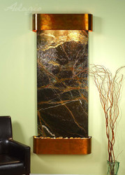 Rustic copper with Green Marble