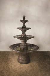 Henri Studio Cast Stone Grande Contemporary Four Tier Fountain