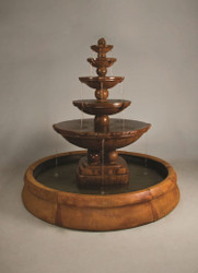 Henri Studio Cast Stone Spheres Fountain in Crested Pool