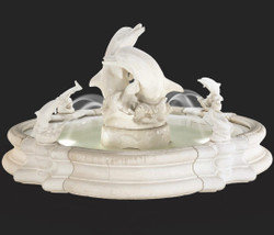 Cast Stone Grande Millennia Dolphin Fountain by Henri Studio