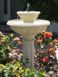 Smart Solar Kensington Gardens 2-Tier Solar-on-Demand Birdbath Fountain