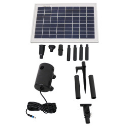 Sunnydaze Solar Pump and Solar Panel Kit With 2 Spray Heads, 200 GPH, 80-Inch Lift