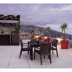 Miami Wickerlook Square Dining Set 5 Piece