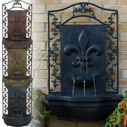 French Lily Outdoor Wall Water Fountain, Color Options