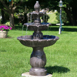 Classic Tulip 3 Tiered Outdoor Water Fountain