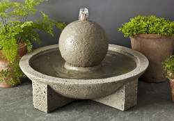Sphere Cast Stone Table Fountain by Campania International