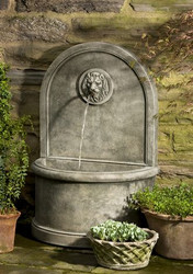 Stone Lion Wall Fountain by Campania International