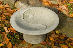 Yin Yang Pedestal Birdbath by Campania International