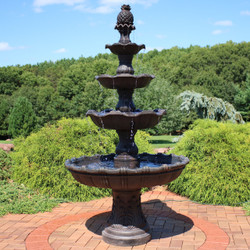 4-Tier Grand Courtyard Outdoor Water Fountain