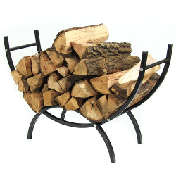 Sunnydaze Indoor/Outdoor Curved Firewood Log Rack