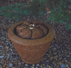 Henri Studio Cast Stone Leaf Patio Bubbler Fountain