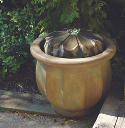Henri Studio Cast Stone Petals Patio Bubbler Fountain