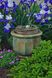 Henri Studio Cast Stone Frogs Patio Bubbler Fountain