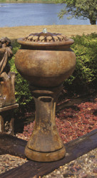 Henri Studio Cast Stone Tall Sunflower Patio Bubbler Fountain