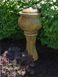 Henri Studio Cast Stone Tall Birds Patio Bubbler Fountain