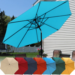 Sunnydaze Aluminum 9 Foot Patio Umbrella with Tilt & Crank