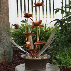 Copper Flower Blossom Fountain