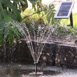Sunnydaze Solar Pump and Solar Panel Kit with 4 Spray Heads, 36-Inch Lift, 66 GPH