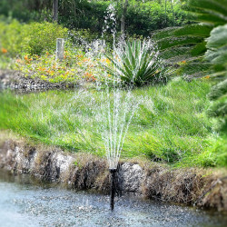 Sunnydaze Solar Pump and Solar Panel Kit With 2 Spray Heads, 120-Inch Lift, 396 GPH
