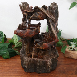 Meditation Tabletop Fountain w/ LED Lights by Sunnydaze Decor ... Meditation Tabletop Fountain w/ LED Lights by Sunnydaze Decor ...