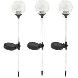 Cracked Glass Ball - Set of 3